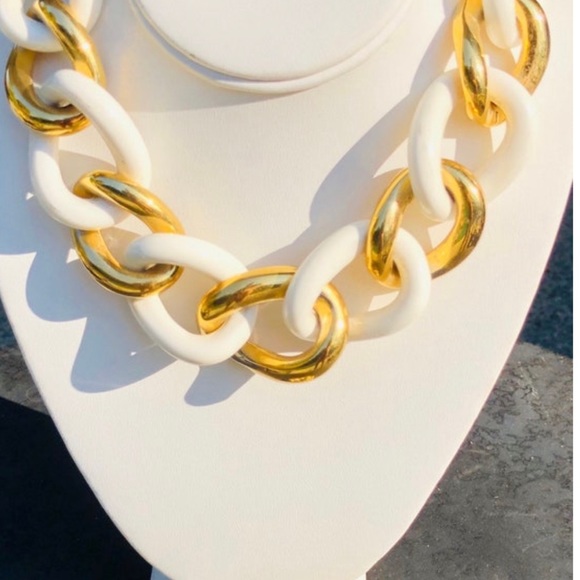 Givenchy Necklace + Bracelet Matching Vintage Jewelry Set Oversized Chain - Picture 2 of 5